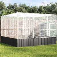 Aviary Silver 311x307x212 cm Steel