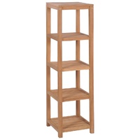 4-Tier Bathroom Storage Rack Solid Teak 42x42x165 cm