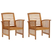 Garden Chairs 2 pcs Solid Acacia Wood