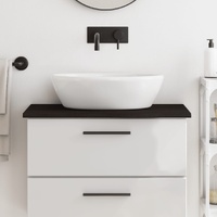 Bathroom Countertop Dark Brown 80x30x2 cm Treated Solid Wood