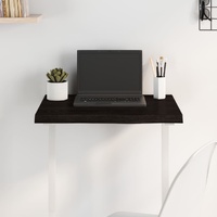 Table Top Dark Brown 60x50x4 cm Treated Solid Wood Oak