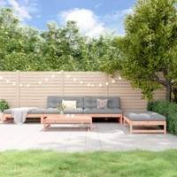 5 Piece Garden Lounge Set with Cushions Solid Wood Douglas