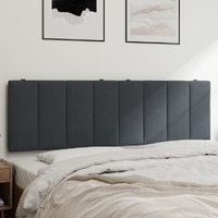 Headboard Cushion Dark Grey 153 cm Velvet