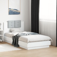 Bed Frame without Mattress White 90x190 cm