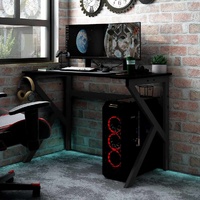Gaming Desk with K Shape Legs Black 90x60x75 cm