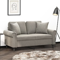 Throw Pillows 2 pcs Light Grey 40x40 cm Velvet