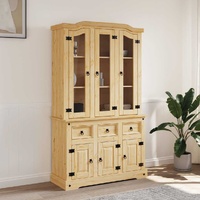 Highboard Corona Brown 112x43x196 cm Solid Wood Mexican Pine