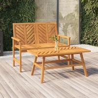 2 Piece Garden Lounge Set Solid Wood Acacia