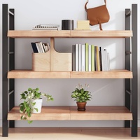 Wall Shelf Light Brown 120x60x(2-6) cm Treated Solid Wood Oak