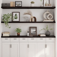 Wall Shelf Dark Brown 160x40x(2-4) cm Treated Solid Wood Oak