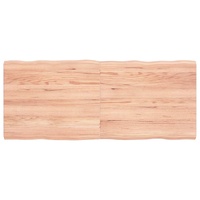Table Top Light Brown 120x50x(2-4)cm Treated Solid Wood Live Edge