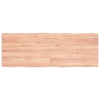 Table Top Light Brown 140x50x(2-4)cm Treated Solid Wood Live Edge