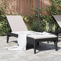 Sun Lounger Anthracite 186x60x29 cm PP