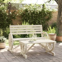 2 Piece Garden Lounge Set Solid Wood Fir