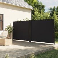 Retractable Side Awning Black 160x1000 cm