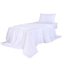 3pcs Sinigle Size 100% Bamboo Bed Sheet Set in White Colour Single - Model-05009D