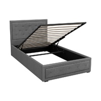 Bed Frame King Single Size Gas Lift Mattress Base with Storage Fabric