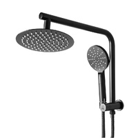 Shower Head High Pressure Set Rain Round Black - Model-72C851