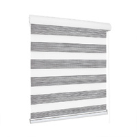 Blackout Zebra Roller Blind Curtains 120x210 Grey - Model-D27CC6