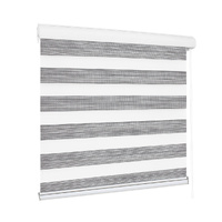 Blackout Zebra Roller Blind Curtains 210x210 Grey - Model-72FAAE