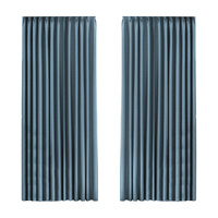2XBlockout Curtains Chenille 180x250 Blue CD1016-180x250-DG - Model-0F492A