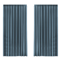  2XBlockout Curtains Chenille 240x250 Blue