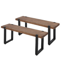 2x Dining Bench Chairs Wooden 140cm - Model-0AD366