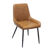 Dining Chairs x 4 Padded Seat PU Faux Leather - Model-DCC490