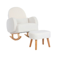 Fleece Rocking Chair with footstool - Model-81AC5B