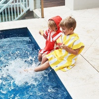 Dock & Bay KIDS Poncho Hooded Towel -Mini Cabana Collection-Boracay Yellow S (4-7yrs) - Model-03404F