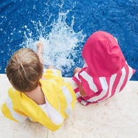 Dock & Bay KIDS Poncho Hooded Towel -Mini Cabana Collection-Phi Phi Pink XS (2-4yrs) - Model-B6D5D4