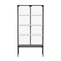 Glass Display Cabinet Steel 4 Tier 160cm - Model-05D56F