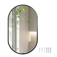 Large Wall Mirror Bathroom Decor Black - Model-78490F