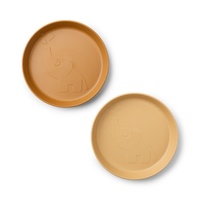 Kiddish Raffi Plate 2 Pack-Mustard - Model-F49AC6