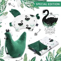 Light Blanket Large 110*140cm JUNGLE SWAN | Green - Model-8A9EE6
