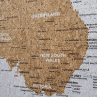 Australia Map Travel Board Small - Model-CCD2CF