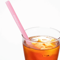 Resealable Silicone Zipper Straw Green/Orange - Model-68FC75