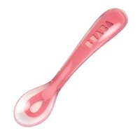 Silicone Suction Divided Plate & Spoon - Pink - Model-E8AE52