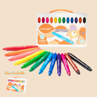 METEOR Silky Gel Crayon Set 12 colours - Model-21FB39