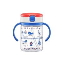 - Aqulea Clear Straw Bottle Mug 200ml Blue Ocean - Model-701A18