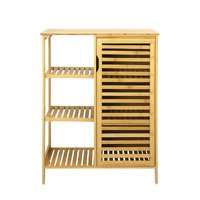 Bathroom Bamboo Storage Cabinet Natural - Model-178D49