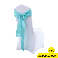 20x Satin Chair Sashes Cloth Cover Wedding Tiffany - Model-F9C2C4