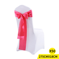 50x Satin Chair Sashes Cloth Cover Wedding Mauve - Model-85EA10