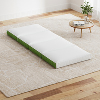 Bedding Foldable Mattress Folding Foam Single Green