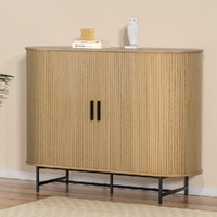 Buffet Sideboard Cupboard Cabinet Sliding Doors Pantry Storage Oak PIIA
