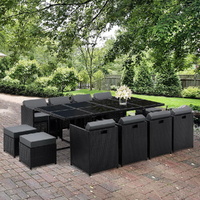 13 Piece Wicker Outdoor Dining Table Set 
