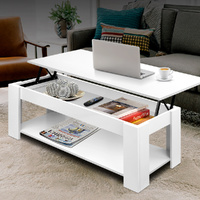 Lift Up Top Coffee Table Storage Shelf