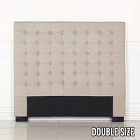 Bed Head Headboard Upholstery Fabric Tufted Buttons