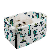 Car Central Control Nest Pet Safety Travel Bed Dog Kennel Portable Washable Pet Bag White