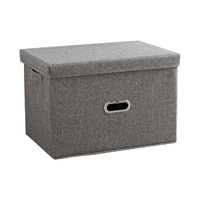 Foldable Canvas Storage Box Cube Clothes Basket Organiser Home Decorative Box